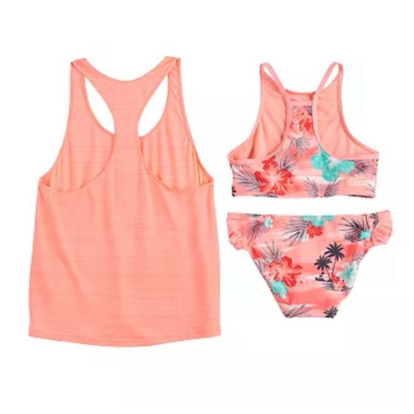 Girls ZeroXposur ‘Haven On Earth’ 3-Piece Swimsuit Set - Picture 2 of 10